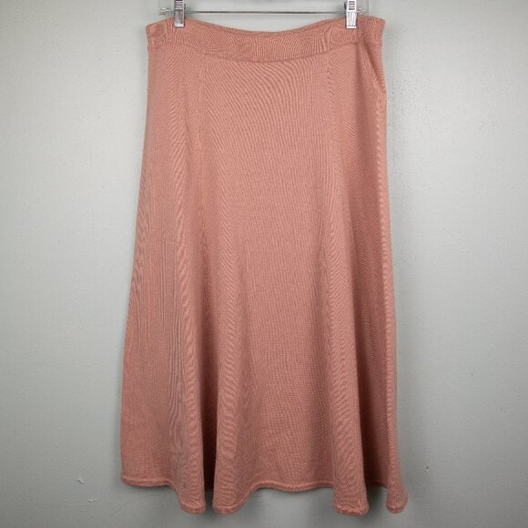 Vintage Nicole Summers pink wool blend midi skirt-LP - Picture 1 of 3